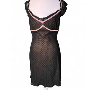 Betsey Johnson Lace Bodycon Dress with Velvet Trim